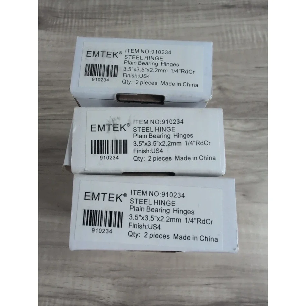 EMTEK Item No 910234 STEEL HINGE Plain Bearing Hinges 3.5